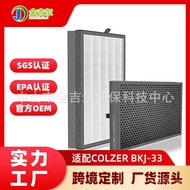 Air Filter for Formaldehyde Removal COLZERBKJ-33 Factory Filter Element Odor Removal pm2.5Deodorizin