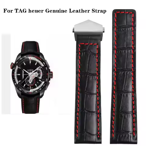 Genuine Leather watch strap for TAG Heuer AQUARACER CARRERA Monaco F1 watch bracelet band belt Wrist