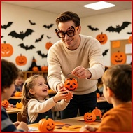 Halloween Buckets with Handle Portable Pumpkin Storage Basket Halloween Snack Basket for Kids Party 