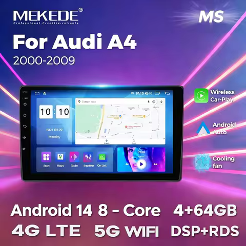 MEKEDE 9" HD Car GPS Multimedia Player For Audi A4 B6 B7 S4 B7 B6 RS4 B7 SEAT Exeo Carplay Stereo To