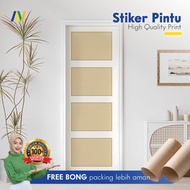 Door Stickers | Custom Door Stickers | Rattan Motif Door Sticker 1 | Wooden Rattan Door Sticker | Wa