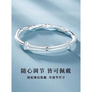 Mobius Ring Silver Bracelet Female Sterling Silver 9999 Light Pure Silver Bracelet Solid Fashion Bra