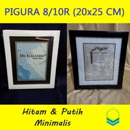 8R/10R Frame (20x25 cm) Minimalist Black/White Frame