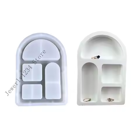 87HB Mini House Ornaments Crafting Silicone Moulds Arched House Mould For Plaster And Resin Casting 