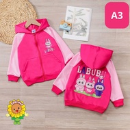 Áo khoác bé gái Labubu từ 15-43kg -Thun cotton da cá in 3D cực chất- Kiến Lửa