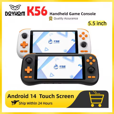 BOYHOM Super console K56 Android 14 Handheld Game Console 5.5 inch Touch Screen 5000mAh With 50+ Emu