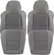 NLQR Front Driver & Passenger Side Bottom & Back Replacement Cloth Seat Covers #2E/3E Med Flint Gray