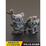 Solid Children Simulation Animal Toy Animal Model Koala Wombat with Bag Animal Early Education Cogni