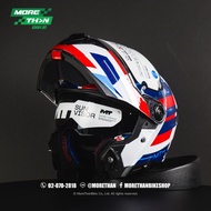 MT Helmet Atom 2 SV Model Alkaline Gloss Blue/Red Pattern