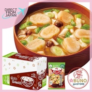 AJINOMOTO Lots of Miso Soup with Mushrooms and Wheat Gluten Reduced Salt 8 servings Freeze-dried Ins