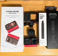 包順豐 95%新 有盒送配件 Insta360 One RS twin edition 雙鏡頭套裝 送二手自拍桿同腳架 insta 360 相機 無電池