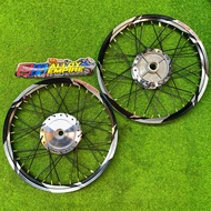🇹🇭SET RIM ALLOY THUNDER HITAM + HUB CHROM + LIDI BLACK PNP EX5 DREAM/WAVE🇹🇭