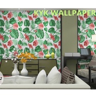 KYK Waterproof Wallpaper Rainbow kertas dinding Bilik Air Wall Sticker Monstera Bunga Kabinet Dapur