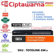 TOTOLINK SW24 - 24 Port Unmanaged Switch Lan Network Ethernet