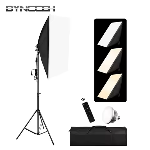 1*85w Led Bulb Softbox Lighting Kit 3200-5500k Photography Equipment Continuous Lighting System With