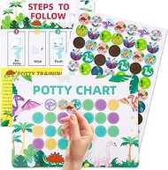 Potty Training Chart with Reward Stickers, 28.5 x 21 cm, Cute Reward Charts for Toilet Training for 