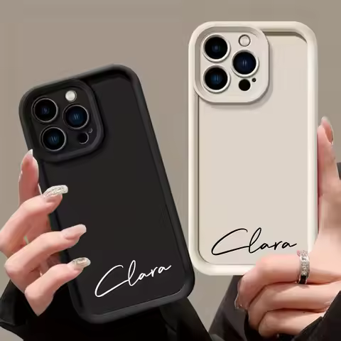 Customized Case For iPhone 17 Pro Max 16 15 14 Plus 11 12 13 Pro Mini Air 5 6 7 XR XS Max DIY Font C