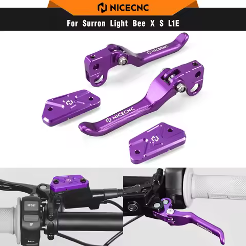NICECNC For Surron Light Bee X S L1E Electric Dirt Bike 2017-2025 Brake Levers & Brake Reservoir Cov