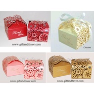 10 pcs Floral Lasercut Favor Boxes / Kotak Hadiah