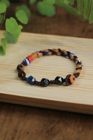 春秋原創 全手工編繩 | 赤誠 虎眼石 黑耀石 青金石 硃砂 | 揪吉