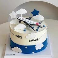 Air Plane Cake Decoration Ornaments Small Plane Model Boy Birthday Plane Theme Dessert Table Cake Ba