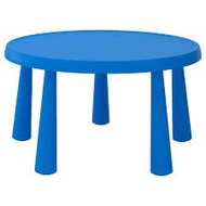 IKEA MAMMUT Children's table, in/outdoor blue 85 cm I Meja kanak-kanak