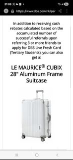 Le Maurice Cubix 28吋鋁框行李箱