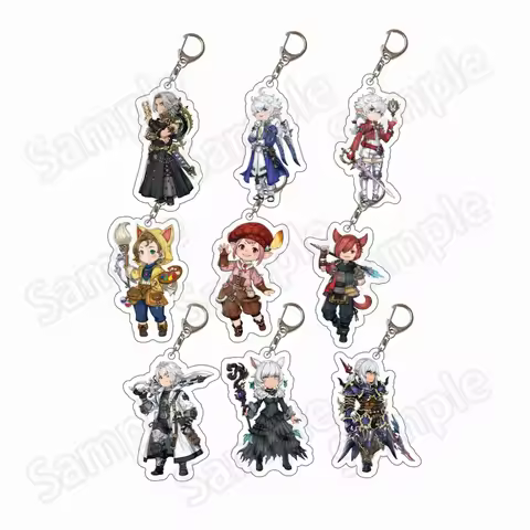 FFXIV Final Fantasy XIV Q 6cm Version Acrylic Keychain G'raha Tia Haurchefant Cute Character Backpac