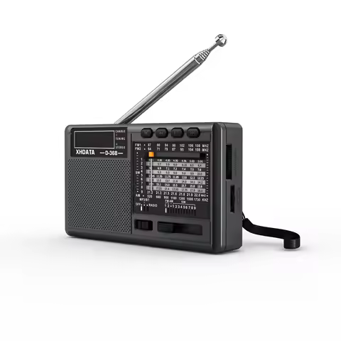 XHDATA D-368 FM Radio BT Portable AM FM SW 12 Bands Stereo Radio Receiver Wireless Pocket Bluetooth-