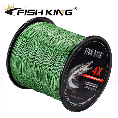 FISH KING 300M/500M Braided Wire PE Braided Fishing Line 0.4#-6.0# 0.10mm-0.40mm 8-60LB 4 Strands PE
