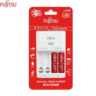 Fujitsu FCT345CEFXL(B) ECO Pack Ni-MH Basic Charger + 950mAh AA Rechargeable Battery (2pcs.) แบตเตอร