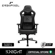 Ergopixel Knight Series Premium Gaming Chair Black  เออร์โกพิกเซล เก้าอี้เกมมิ่ง สำหรับนั่งเล่นเกม เก้าอี้ทำงาน เก้าอี้เพื่อสุขภาพ สีดำ สีดำ Size XL One