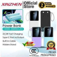 【CCC Certified 3C 】Xinzhen PB163 PB263 PB363 10000mAh Powerbank Fast Charging  + Kabel 2-in-1 Built-