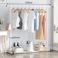 LG Rak Gantungan Baju Serbaguna Gawang Baju Besi Portable Stand Hanger Gantungan Baju Besi Dan 4 Rod