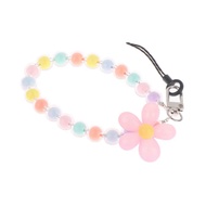 Gratis Ongkir - Gantungan HP Flower Beads / Colorful Phone Strap / Tali Lanyard Pergelangan Tangan
