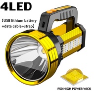 LampTwist Z11 Flashlight Waterproof P70 4 Core wick with side lights 90000W 12000mah USB charging Em