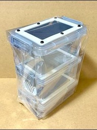 ✴️ 全新 麵包蟲 麥皮蟲 大麥蟲 蟋蟀 杜比亞 櫻桃紅 昆蟲 多用途 實用觀察 高清透明 防臭通風 活餌 透氣雙層 mini 小尺寸 桌上 飼養箱 飼養盒 繁殖箱繁殖盒 養殖箱 儲物箱 儲物盒 過濾