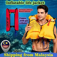 Life jacket with manual/automatic inflation and 33g inflation gas, water safety life jacket