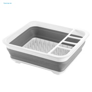 fyourpg Environmentally Dish Drainer Retractable Dish Drainer Portable Collapsible Dish Drainer Rack for Kitchen Rv Campers Space Saving Organizer Tray for Bowls Plates Spoons