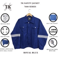 TK WELDING SAFETY JACKET WITH DOUBLE LAYER SLEEVE / BAJU KERJA WELDER DUA LAPIS LENGAN 7800 - ROYAL 