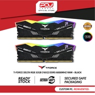 T-FORCE DELTA RGB 32GB (16X2) DDR5 6000MHZ RAM - BLACK