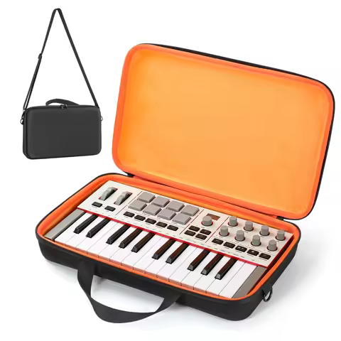 Protective Carrying Case for Akai MPK Mini 4 USB-C MIDI Keyboard Controller EVA Hard Shell Waterproo