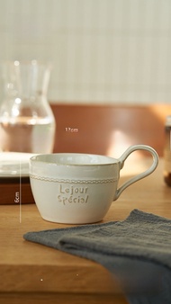 แก้วกาแฟดินเผาสไตล์ญี่ปุ่น แก้วดินเผาขนาดใหญ่สำหรับใช้ในออฟฟิศ แก้วดินเผาสำหรับผู้หญิง ความสวยงาม แก