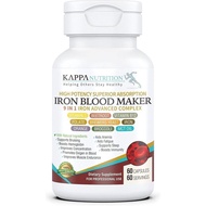 KAPPA NUTRITION Iron 26mg, Vitamin C & Orange 150mg, Folate 667mcg DFE, Vitamin B12, Beetroot, Brewe