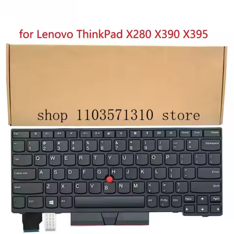M Replacement US Keyboard for Lenovo ThinkPad X280 X390 X395 (Not Fit X390 Yoga) Laptop (No backligh