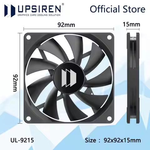 UPSIREN UL-9215 92X92X15mm Computer case cooling fan,Hydraulic bearing/9 blades/high speed/large air