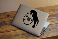 Sticker Aksesoris Laptop Apple Macbook Cat Fishing