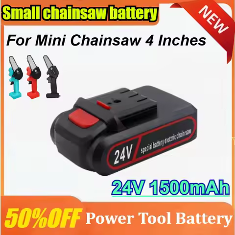 24V 1500mAh Chainsaw Battery Special Battery for Mini Chainsaw 4 Inches Suitable for Woodworking Gar