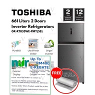 TOSHIBA 661L 2 DOORS INVERTER FRIDGE | REFRIGERATOR GR-RT835WE-PMY(58)