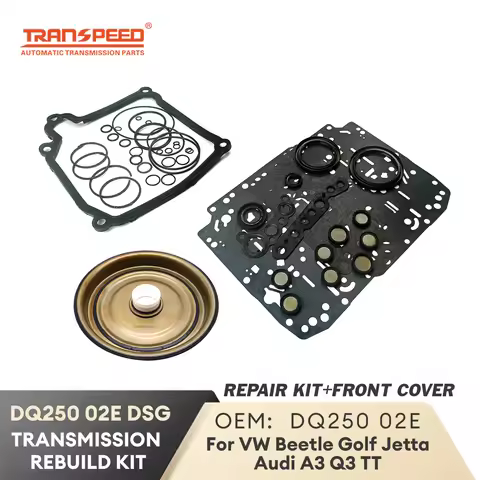 TRANSPEED 02E DQ250 DSG Transmission Rebuild Kit Overhaul Repair Kit Oil Seal Front Cover For VW Gol